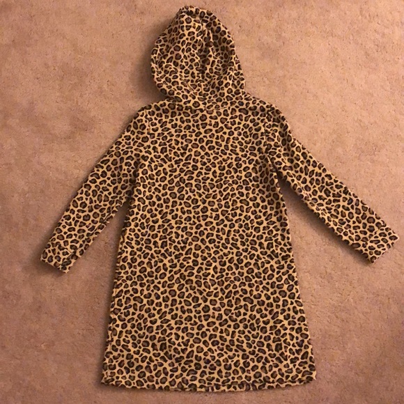 NWOT Leopard Print Warm Lined Dress with Hood Sz 5T - Picture 4 of 4